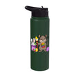 Cute degu painting Easter eggs Stainless Steel Insulated Water Bottle - color: Dark Green
