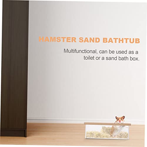 Yardwe Medium Hamster Sand Bath Box Bathroom Sand Bath Container for Hamsters Gerbils and Chinchillas for Small Animal Grooming and Hygiene