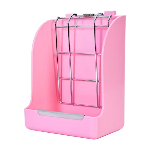 Litewoo Rabbit Hay Feeder, Small Animal Food Dispenser for Guinea Pigs | 3.54x5.7x7.09 inch, food-grade PP plastic, chew-resistant, pink, hay feeder, for rabbits/guinea pigs/chinchillas/hamsters - color: A / Pink