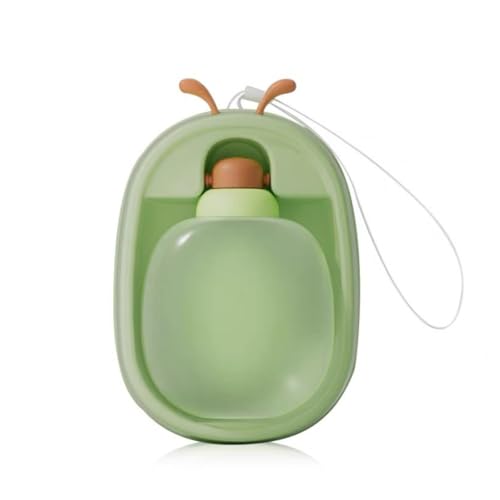 Portable Pet Water Bottle & Bowl, 17oz Leak - Proof Travel Dispenser for Outdoor Walking, Hiking(Green)