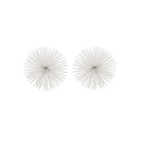 Modern Day Accents 5487 Erizo Urchin X-Small White Sphere Set of 2, 4" D - color: White, size: X-Small