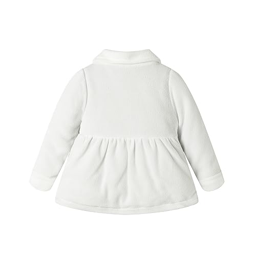 Mud Kingdom Little Girl Fleece Jacket Coat - color: White, size: 6 Months
