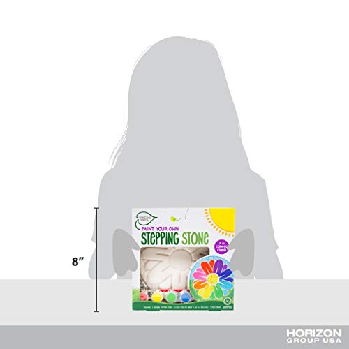 Creative Roots Mosaic Flower Garden Stepping Stone Kit, Includes 7-Inch Ceramic Stone & 6 Vibrant Paints, DIY Stepping Stone Kit for Kids Ages 6+ - style: Flower