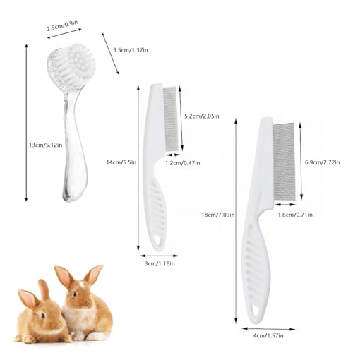 6 Pack Hamster Brush - Small Animal Bath Brush with Lid Soft Cleansing Brush Animal hair combing for Hedgehog Guinea Pig Rabbit Cat Chinchilla Ferret Small Animal Grooming Tool Cleaning Supplies