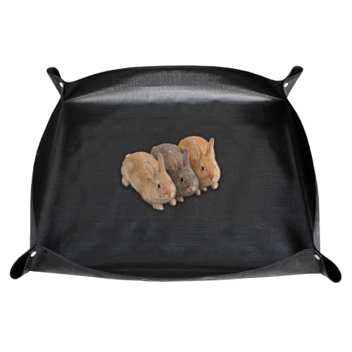 Waterproof Pet Playpen Mat, Reusable Cage Liner, Animals Habitat Protection | 1 Pack, 59"x59", Black Cage Liners for Hamsters, Ferrets, Guinea Pig, Rabbits, Bunny, Birds, and Other Small Animals - color: Black, size: 59" x 59"