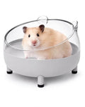 Meow&Woof Hamster Sand Bath Container, Large Sandbox Toilet Gerbil Batheoom, Tiny Chinchilla Dust Bathtub Sand Bath Box for Hamster Cage Accessories 5.2 Inch-Grey - color: Grey