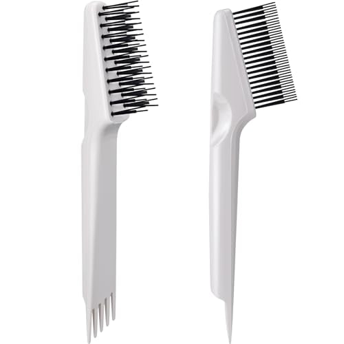 Yaomiao 2 Pcs Hair Brush Cleaner Tool 2-in-1, Gray Hairbrush Cleaner for Removing Hair Dust, Mini Comb for Removing Dirt, Home Salon Use - color: Gray