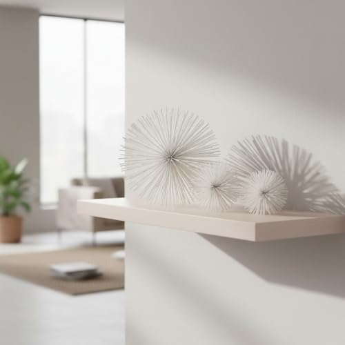 Modern Day Accents 5451 Erizo Spiked Medium White Sphere, 8" D - color: White, size: Medium