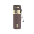 Contigo AutoSeal 16 oz Stainless Steel Vacuum-Insulated Water Bottle with Leakproof Push-Button Spout & Lock, Carry Strap, BPA-Free & Lead-Free, Dishwasher Safe - color: Terra Champagne, size: 16 Ounces