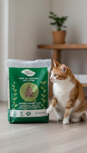 Nature's Logic 100% Natural Pine Pellet Cat Litter - Dust-Free, Unscented, Biodegradable - Safe for Cats, Kittens, Reptiles & Small Pets - Highly Absorbent - 24lb (2,12lb) - size: 12 lb (Pack of 2)