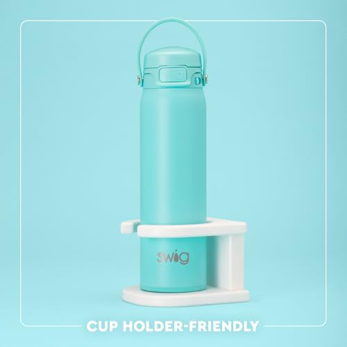 Swig Life 22oz Leakproof EZ Fill Water Bottle, Tee It Up | Leakproof Lid - Double Wall Insulated Stainless Steel - Lid, Straw & Lock - Cup Holder Friendly - Dishwasher Safe - color: Tee It Up, size: 22 Ounces