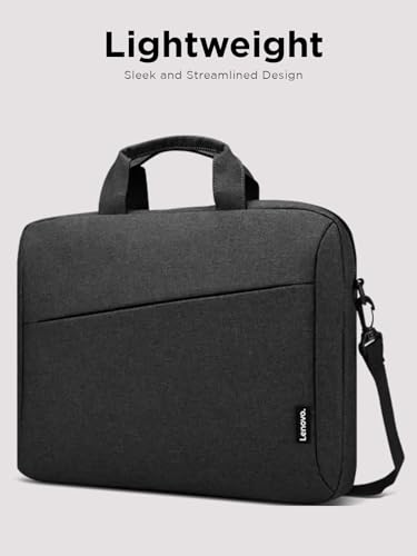 Lenovo Laptop Bag T210, Messenger Shoulder Bag for Laptop or Tablet, Sleek, Durable & Water-Repellent Fabric - size: 15.6 inch