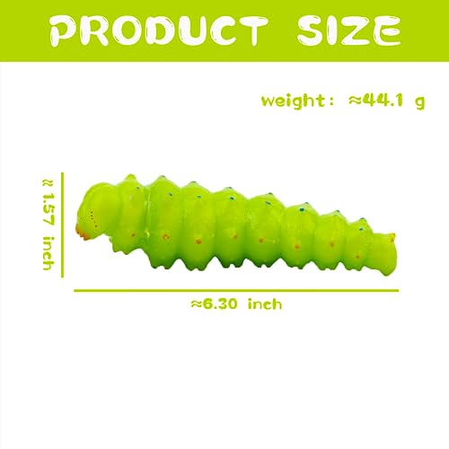 Soft Rubber Squishy Caterpillar Toy, TPR Super Stretch Caterpillar Toy for Kids, Squeeze Toys, Perfect for Gifts, Party Favors, and School Projects - style: Caterpillar