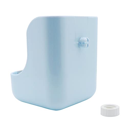 Litewoo Rabbit Hay Feeder 2 in 1 Automatic Guinea Pig Food Bowl, Blue | Bunny food bowl & hay rack, durable plastic, chew-resistant, for small animal/chinchilla/cage, 5.9x6.7x7.09in, easy to clean - color: Blue