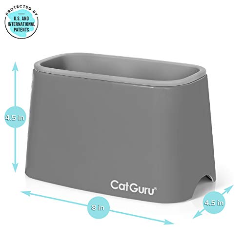 CatGuru Premium Cat Litter Scoop Holder – Heavy-Duty Scooper Storage Caddy, Scoop Stand for Kitty Litter Box, Fits Most Cat Litter Scoops (Gray) - color: Gray