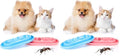 2 Pieces Cat Dog Food Bowl, 25 oz Plastic Double Pet Food Water Bowls Feeding Bowl Tray Cat No Spill for Dogs Pets Outdoor, Pink and Light Blue (Pack of 2) - size: Small (Pack of 2)