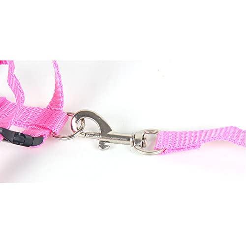 2 Pcs Adjustable Bunny Rabbit Harness with Leash Cat Puppy Walking Harness Leash Pet Harness Leash for Pigs Hamster Small Animals Pink and Light Blue - color: Pink and Light Blue
