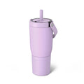 BrüMate Resa 25oz 100% Leakproof Travel Tumbler with Handle & Straw | Flexible SoftSip Straw | Silicone Sleeve for Durability | Stainless Steel | Cup Holder & Travel Friendly Water Bottle | (Lavender) - color: Lavender, size: 25 oz
