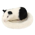 BWOGUE Hamster Bed, Round Velvet Sleep Pad for Guinea Pigs and Rats, 8.7 in | Round Mat for Small Pets, Soft Velvet Comfort, Machine Washable, Cage and Home Use, Hamsters Guinea Pigs - color: White