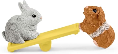 Schleich Farm World - 14Pc Rabbit And Guinea Pig Hutch - Kids 3+ | 42500 | Farm Animal Figurine, Realistic Animal Toys, Barn Toy for Kids 3+, Screen-Free Imaginative Pretend Play, Montessori Toy - size: Current Box Style