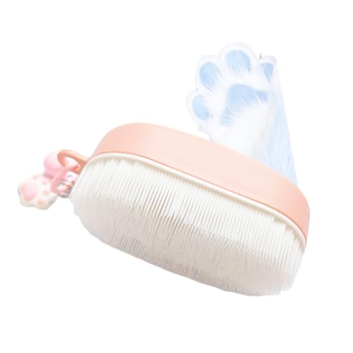 Fursuit Comb for Cosplay, Soft Plush Toy Brush, Portable Grooming Brush with Silicone Bristles, Gentle on Faux Fur, Loved by Fursuit Enthusiasts and Plush Collectors (pink) - color: pink