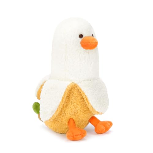 PEACH CAT Banana Duck Stuffed Animal Cute Plushies Small Plush for Kids 7" | Palm-Sized, Self-Standing Stuffed Duck, Soft Toys Gifts for Girls Boys Adults - style: Banana Duck