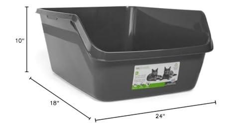 So Phresh by Petco Scatter Shield High-Back Litter Box Charcoal X-Large 24" L X 18" W X 10" H