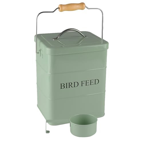 Bird Feeder,Bird Food Jar Pet Food Storage Airtight Food Storage Container-Green - color: Green