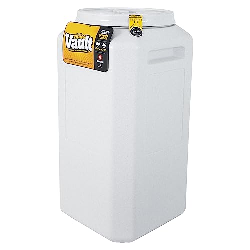 Vittles Vault Traditional Pet Food Storage Container For Dog Kibbles/Bird Seed/Oatmeal/Rice/Flour/Cereal, BPA Free Plastic, Sealed Airtight For Cat Food, Up To 80 lb, Made in USA, With Scoop, Gray - size: 80 Pounds