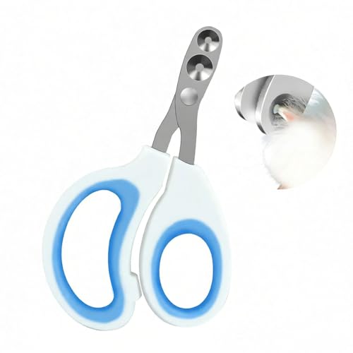 Cat Nail Clippers, Blue | Pet Nail Clippers, Cat Claw Trimmers, 2mm & 3mm Circular Cutting Holes - color: Blue, size: Double Hole