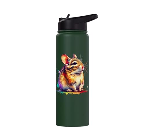 Degu Stainless Steel Insulated Water Bottle - color: Dark Green