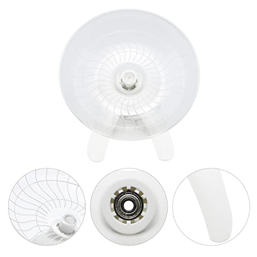 Hamster Wheel Hamster Flying Saucer Silent Exercise Wheel Running Wheel for Dwarf Hamsters Gerbil Mice Small Animals (White) - color: White