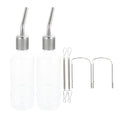 Toddmomy Rabbit Water Bottle 2 Pack Hanging Water Dispenser for Guinea Pig Chinchilla Small Animal Cage Leak Resistant Transparent Pet Drinking Bottle with Hooks 8.66 X 2.36 X 1.96 in