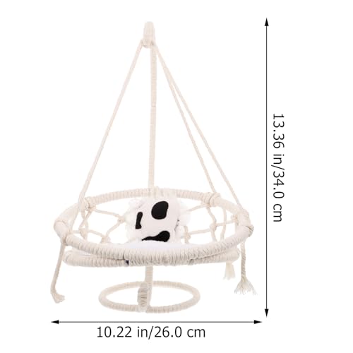 FRCOLOR Hamster Hammock Bed Hanging Small Animal Nest Cozy House for Guinea Pig Rat Reptile Cage Accessories 10X10 Inch Cotton Sleeping Swing