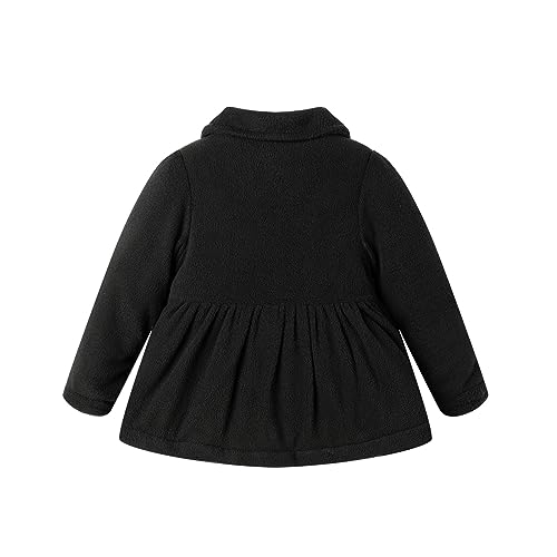 Mud Kingdom Little Girl Fleece Jacket Coat - color: Black, size: 6 Months