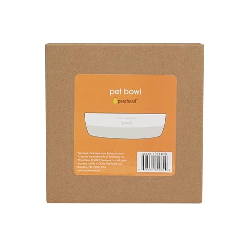 Pearhead Ceramic Bone Appétit Dog Bowl, Small/Medium 2.25 Cups/ 18 oz, Gray - color: Gray Bone Appetit Bowl, size: Small