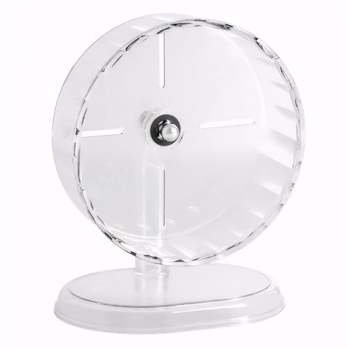 8.3in Gerbil & Hamster Wheel (8.3inch) | Ideal 8.3 inch gerbil wheel and hamster wheel. Smooth, anti-slip surface protects pet paws. Quiet night time spinning - size: 8.3inch