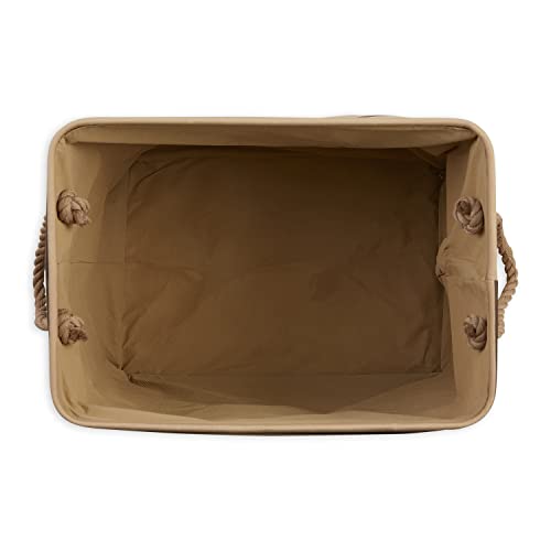 Bone Dry Pet Storage Collection Striped Paw Patch Bin, Large Rectangle, Brown - color: Brown, size: Large Rectangle