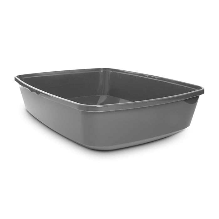 So Phresh by Petco Open Cat Litter Box Charcoal Large 19.5" L X 14.8" W X 4.3" H