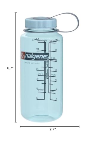Nalgene Tritan Wide Mouth BPA-Free Water Bottle, Trout Green, 16 oz