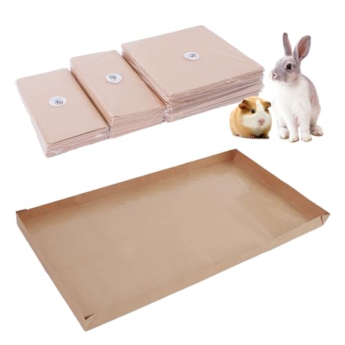 Disposable Guinea Pig Cage Liners, 48" x24 Large Liner Bag for Guinea Pig Cage Bottom, Water-Resistant Kraft Paper（25Pcs - size: (48" x 24") 25Pack