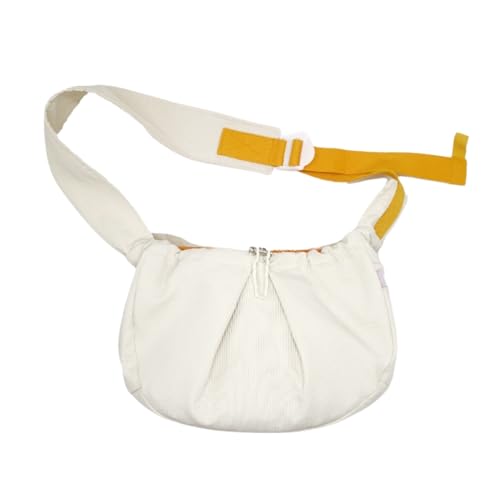 Ferret Sling Carrier - Pet Carrying Bag with Adjustable Strap Hands Free Shoulder Bag Crossbody Travel Slings Soft Small Animal Bonding Pouch Front Backpack for Ferret Rabbit Puppy Kitten (Beige) - color: Beige