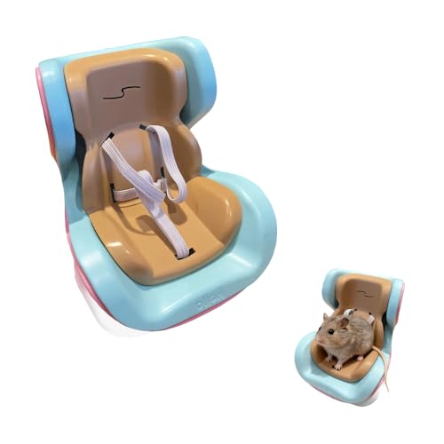 Hamster Car Seat Bracket, Adjustable Gerbils Car Bed with Secure Buckle, Small Animal Carrierfor Hamsters, Gerbils, Mice in Vehicles - color: Grapefruit Color Box Packaging
