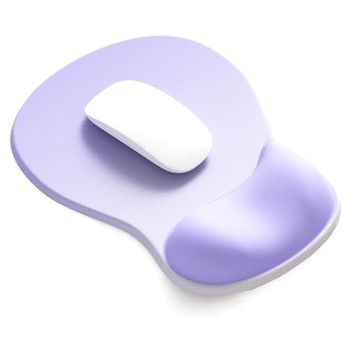 Ergonomic Mouse Pad with Gel Wrist Support, Comfortable Wrist Rest Mousepad with Non-Slip PU Base for Pain Relief, Desk, Home & Office(Gradient Purple) - color: Gradient Purple