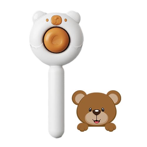 Dog Brush for Shedding, Gentle Self Cleaning Pet Brush with Release Button for Cats and Dogs, Easy to Remove Loose Hair Daily Grooming Tool During Shedding Season - color: White Bear