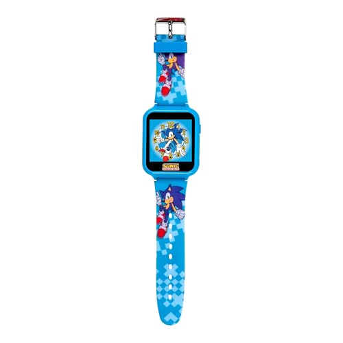 SEGA Sonic the Hedgehog Educational Learning Touchscreen Smart Watch Toy for Boys, Girls, Toddlers - Selfie Cam, Learning Games, Alarm, Calculator, Pedometer (Model: SNC4055AZ) - color: Sonic Blue