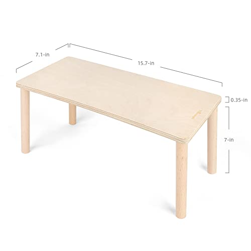 Niteangel Hamster Play Wooden Platform: Rectangle - 15.7" L x 7.1" W - 7" H | Can Maximizes Cage Space & Enriches Pet environment for Dwarf Syrian Hamsters Gerbils Mice Degus or Other Small Pets - size: Rectangle - 7" height