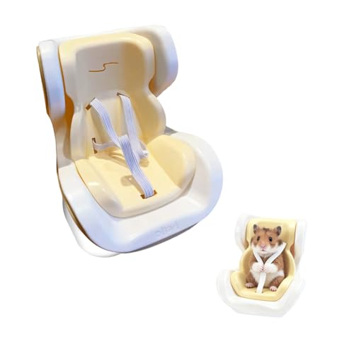 Hamsters Car Seat,Adjustable Leash Gerbils Car Vent Holder Includes Vent Clip & Magnetic Base for Hamsters Guinea Pigs Mice Small Animals - color: White