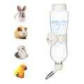 VANNON 17oz Small Animal Water Dispenser for Crate, Parrots Water Bottle for Cage, Chewproof Pet Water Bottle for Rabbits, Guinea Pigs, Ferrets, Chinchillas and Other Small Rodents, Top Fill, White - color: White