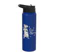 Rodent lovers - Degu Mommy Stainless Steel Insulated Water Bottle - color: Royal Blue